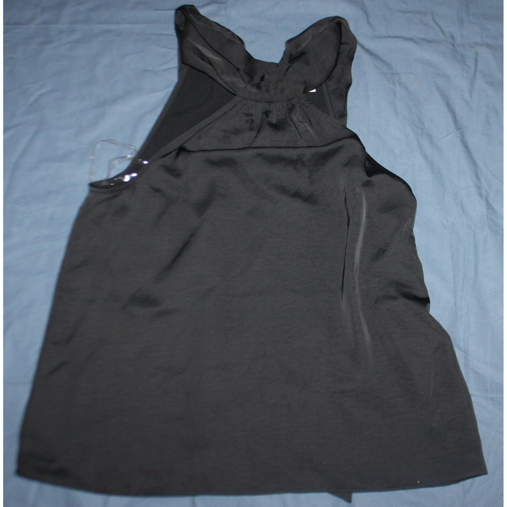 A New Day Women's Satin Halter Top Black Size XS NEW